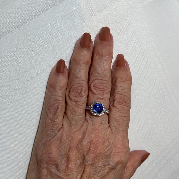 Blue Sapphire CZ Ring - Picture 3 of 7